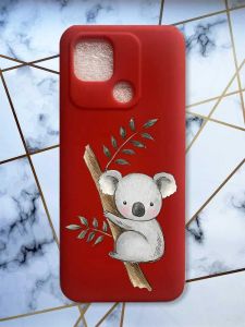 Матовий червоний чохол на Xiaomi Redmi 10C :: Коала (принт 132)