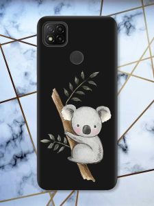 Матовий чорний чохол на Xiaomi Redmi 9C / 10A Коала принт 132