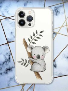 Прозорий чохол із потовщеними кутами на iPhone 14 Pro :: Коала (принт 132)