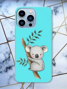 Матовий бірюзовий чохол на Apple iPhone 13 Pro Max :: Коала (принт 132)