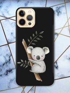 Матовий чорний чохол на Apple iPhone 12 Pro Max Коала принт 132