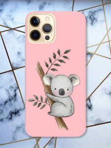 Матовий рожевий чохол на Apple iPhone 12 Pro Max Коала принт 132