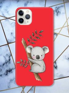 Матовий червоний чохол на iPhone 11 Pro Max (6.5) Коала принт 132
