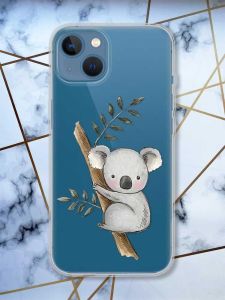 Прозорий чохол на Apple iPhone 13 Коала принт 132