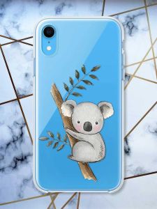 Прозорий чохол на iPhone XR Коала принт 132