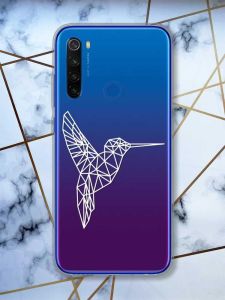 Прозорий чохол на Xiaomi Redmi Note 8T  Колібрі принт 123