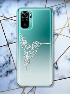 Прозорий чохол на Xiaomi Redmi Note 10 / Note 10s  Колібрі принт 123