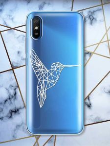 Прозорий чохол на Xiaomi Redmi 9A  Колібрі принт 123