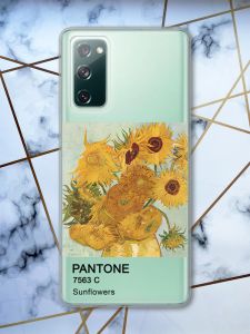 Прозорий чохол на Samsung Galaxy S20 FE Соняхи принт 81