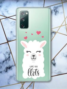 Прозорий чохол на Samsung Galaxy S20 FE Лама принт 94