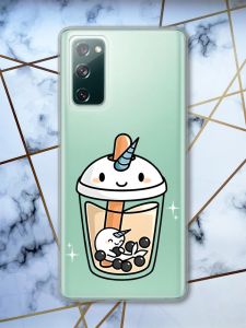 Прозорий чохол на Samsung Galaxy S20 FE Коктейль Єдиноріг принт 96
