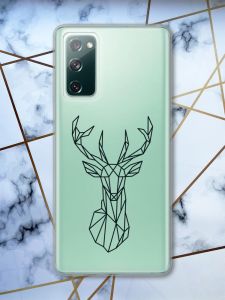 Прозорий чохол на Samsung Galaxy S20 FE Олень принт 128