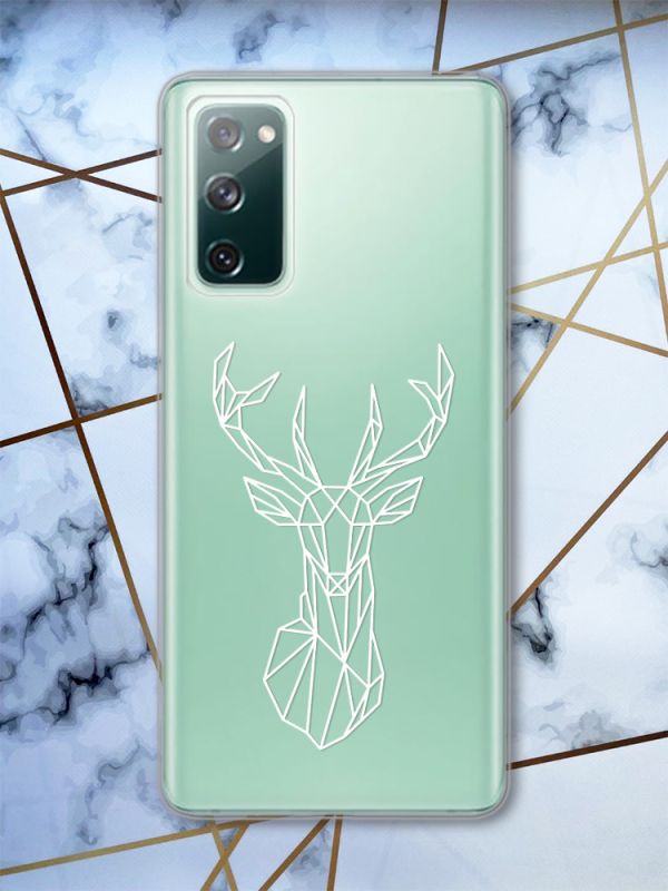 Прозорий чохол на Samsung Galaxy S20 FE Олень принт 129