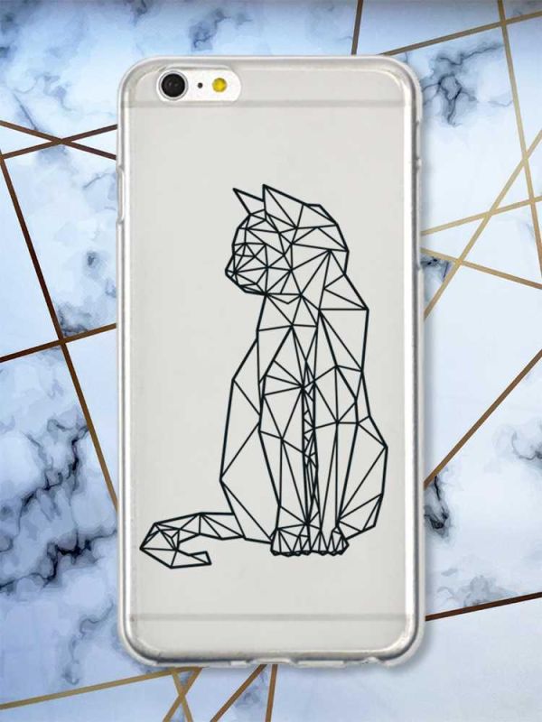 Прозорий чохол на iPhone 6+/6 Plus Котик принт 124