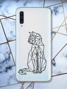 Прозорий чохол на Samsung Galaxy A50 (2019) A505 Котик принт 124