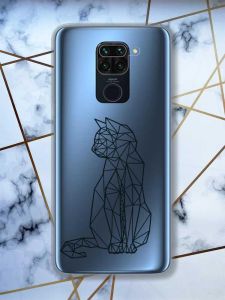 Прозорий чохол на Xiaomi Redmi Note 9 Pro / 9S / 9 Pro Max Котик принт 124