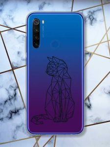 Прозорий чохол на Xiaomi Redmi Note 8T  Котик принт 124