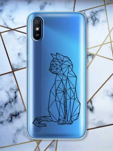 Прозорий чохол на Xiaomi Redmi 9A  Котик принт 124