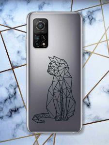 Прозорий чохол на Xiaomi Mi 10T / Mi 10T Pro Котик принт 124