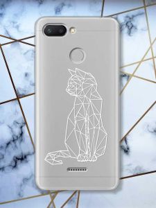 Прозорий чохол на Xiaomi Redmi 6  Котик принт 125