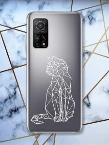 Прозорий чохол на Xiaomi Mi 10T / Mi 10T Pro Котик принт 125