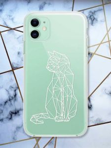 Прозорий чохол на Apple iPhone 11 (6,1) Котик принт 125
