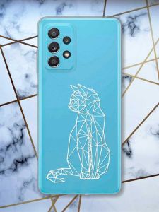 Прозорий чохол на Samsung Galaxy A52 Котик принт 125