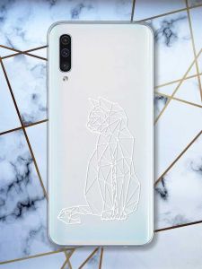 Прозорий чохол на Samsung Galaxy A50 (2019) A505 Котик принт 125