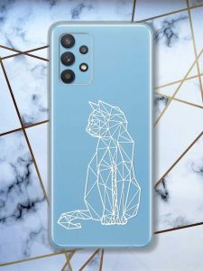 Прозорий чохол на Samsung Galaxy A32  Котик принт 125