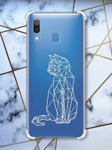 Чохол з потовщеними кутами на Samsung Galaxy A30 (2019) / A20 (2019) Котик принт 125