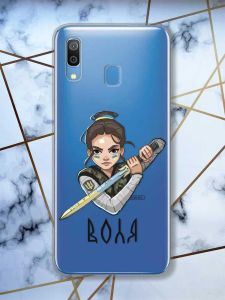 Прозорий чохол для Samsung Galaxy А30 (2019) / А20 (2019)  патріотичний дизайн Українська захисниця принт 169