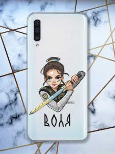Прозорий чохол на Samsung Galaxy A50 (2019) A505 патріотичний дизайн Українська захисниця принт 169
