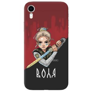 Чохол на iPhone XR патріотичний дизайн Українська захисниця принт 171