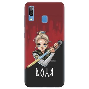 Чохол для Samsung Galaxy A30 (2019) / A20 (2019)  патріотичний дизайн Українська захисниця принт 171