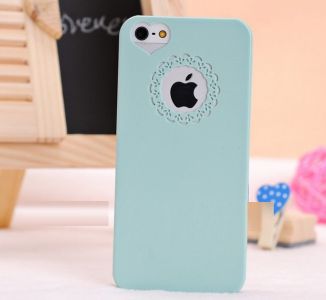 Пластиковий чохол для iPhone 5/5s Серце на камері Бірюзовий