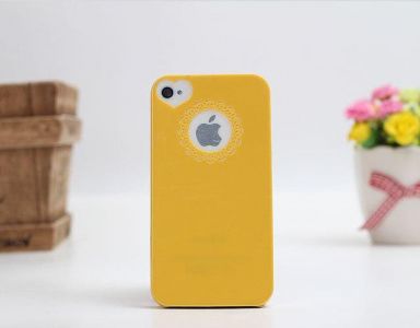 Пластиковий чохол для iPhone 5/5s Серце на камері Жовтий