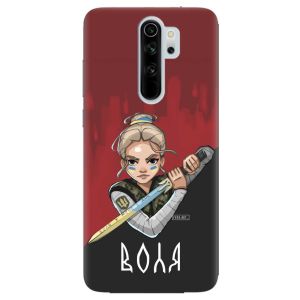 Чохол на Xiaomi Redmi Note 8 Pro  патріотичний дизайн Українська захисниця принт 171