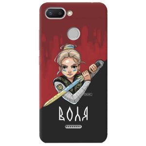 Чохол на Xiaomi Redmi 6  патріотичний дизайн Українська захисниця принт 171