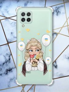 Чохол з потовщеними кутами на Samsung Galaxy A22 4G / M22 / M32  Українка з солодощами (принт 175)