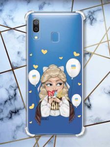 Чохол патріотичний з кутами на Samsung Galaxy A30 / A20 (2019) Українка з солодощами (принт 175)