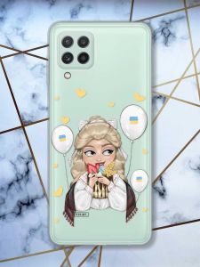 Прозорий чохол на Samsung Galaxy A22 4G / M22 / M32  Українка з солодощами (принт 175)