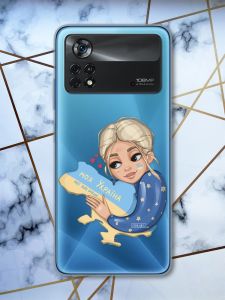 Прозорий чохол на Xiaomi Poco X4 Pro патріотичний дизайн Моя Україна (принт 24)