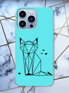 Матовий бірюзовий чохол на Apple iPhone 13 Pro Max Лисиця (принт 126)