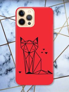 Матовий червоний чохол на Apple iPhone 12 Pro Max Лисиця (принт 126)