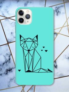 Матовий бірюзовий чохол на iPhone 11 Pro Max (6.5) Лисиця (принт 126)