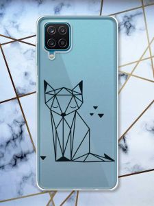 Прозорий чохол на Samsung A12 4G Лисиця (принт 126)