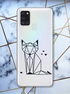 Прозорий чохол на Samsung Galaxy A21s Лисиця (принт 126)