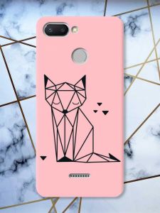 Матовий рожевий чохол на Xiaomi Redmi 6 Лисиця (принт 126)