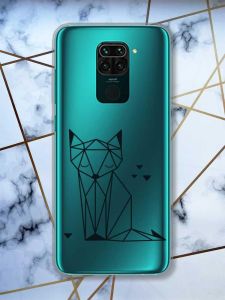 Прозорий чохол на Xiaomi Redmi Note 9 Лисиця (принт 126)