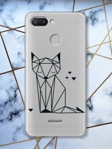 Прозорий чохол на Xiaomi Redmi 6  Лисиця (принт 126)
